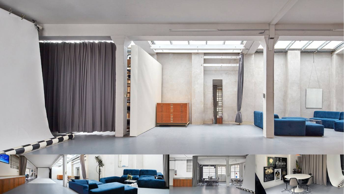 PIVO.backyard photo and film studio in Stuttgart — cyclorama, lounge and kitchen